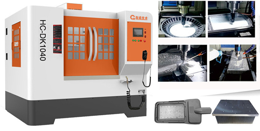 HC-DK1040 cnc drilling tapping machine with tool magazine for aluminum die casting street light housing HC-DK1040 cnc drilling tapping machine with tool magazine for aluminum die casting street light housing