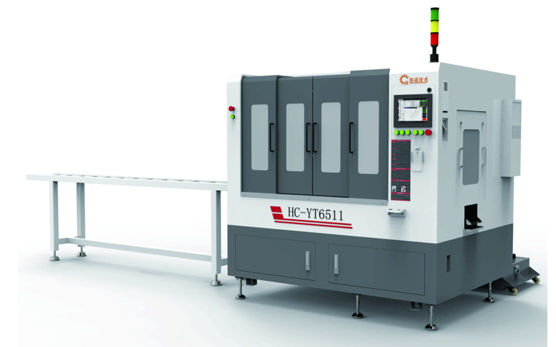 HC-YT6511 Heat Sink Processing with 2-Side Composite Drilling & Tapping Center