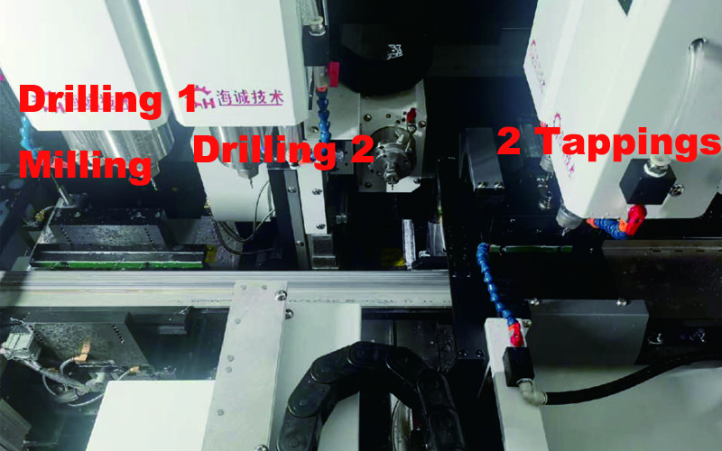 Three-sided drilling milling tapping cutting integrated machine HC-YT7010-3